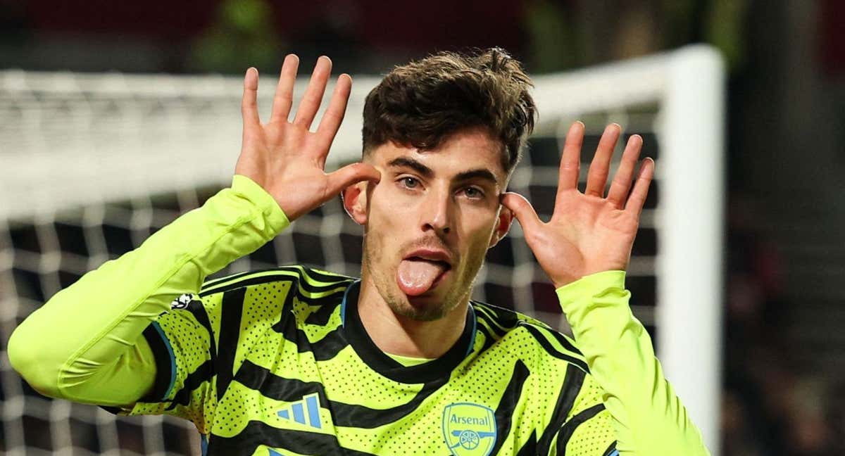 Havertz celebra el gol de la victoria. /AFP