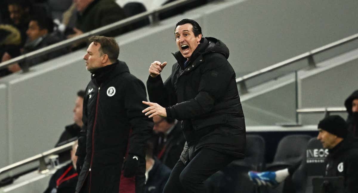 Unai Emery celebra el triunfo contra el Tottenham.