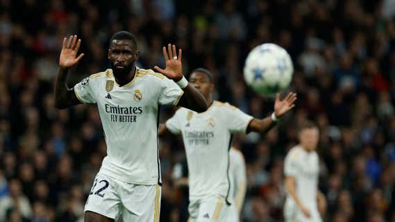 Rüdiger, durante el partido contra el Nápoles. /AFP