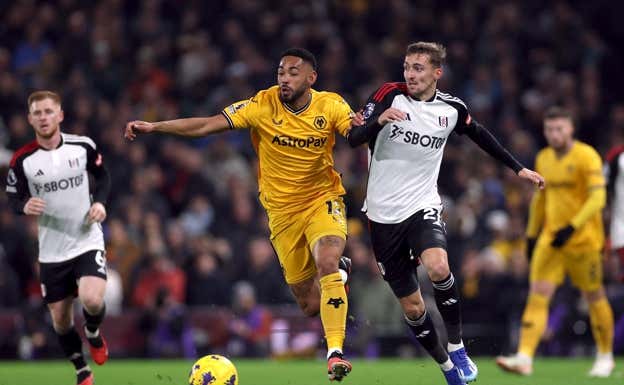 Matheus Cunha, en un partido de la Premier League.  Reuters