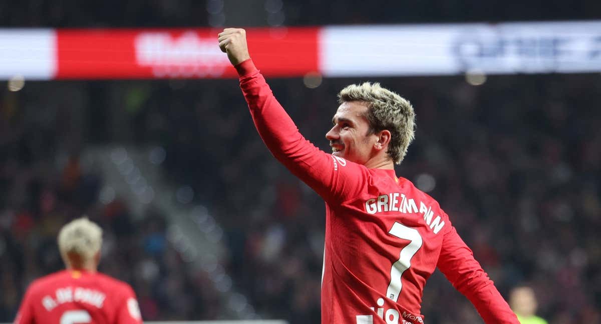 Griezmann, celebrando un gol con el Atlético de Madrid./EFE