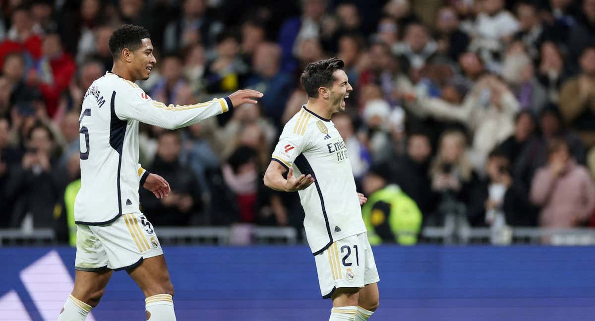 Brahim, celebrando su gol contra el Granada./EFE