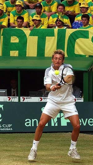 Ferrero, durante el partido ante Philippoussis.  Efe/Paco Campos