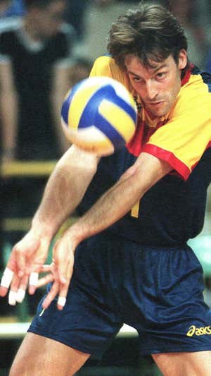 Rafa Pascual durante un partido con España en el Mundial de Japón, donde fue elegido el mejor jugador del torneo.  EFE