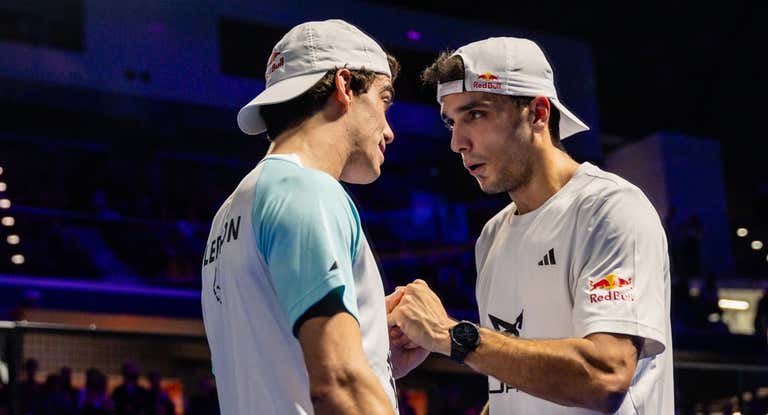 Galán y Lebrón durante la final.