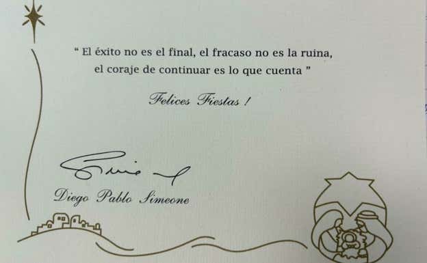 Felicitación del Cholo.