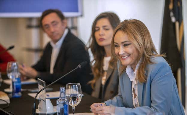 Marián Mouriño, ayer, en su primer acto como presidenta del Celta.  EFE