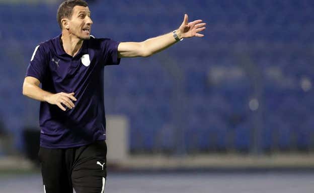 Javi Gracia, en su etapa en el Leeds. AFP