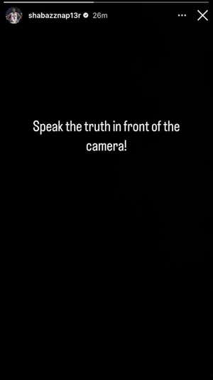 Captura del stories de Instagram subido por Napier.  INSTAGRAM