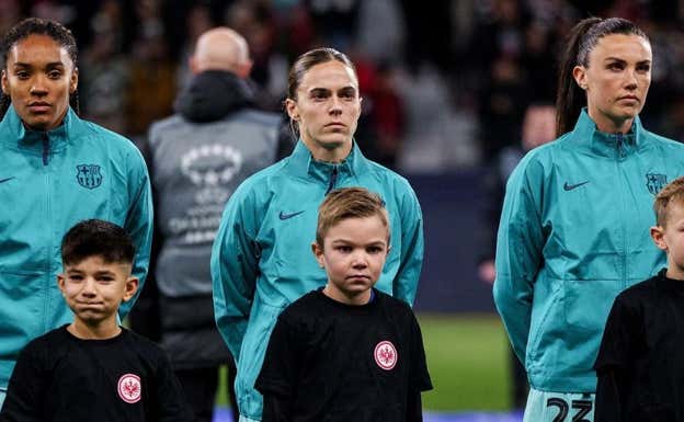 Mapi León ante el Eintracht.  FC BARCELONA