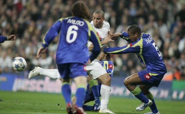 Milito, en aquel partido de vuelta de semifinales de Copa en el Bernabéu.