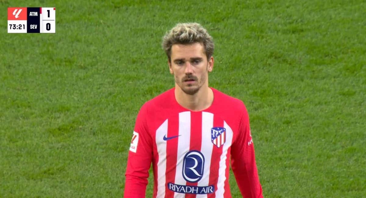 Griezmann, al ser sustituido./DAZN