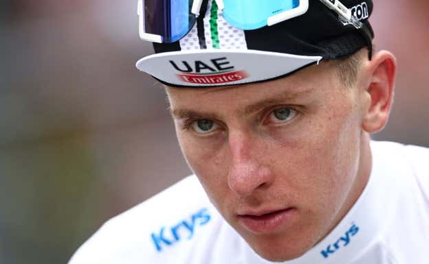 Pogacar, serio durante el pasado Tour de Francia. Getty