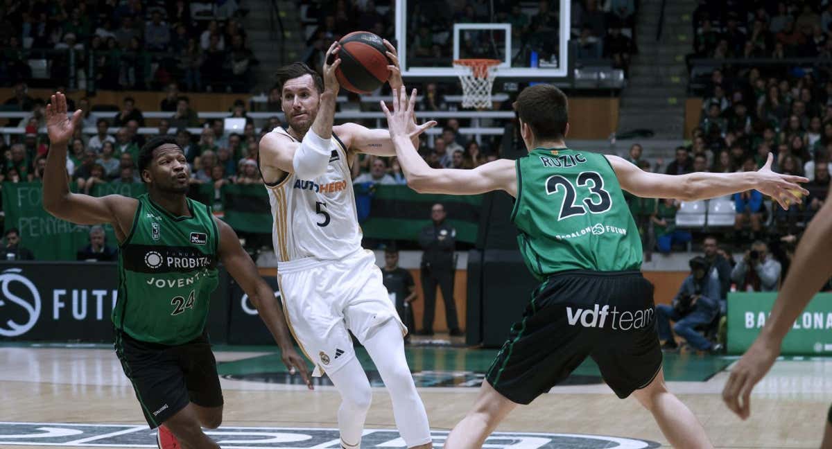 Rudy Fernández durante el partido ante el Joventut./Efe