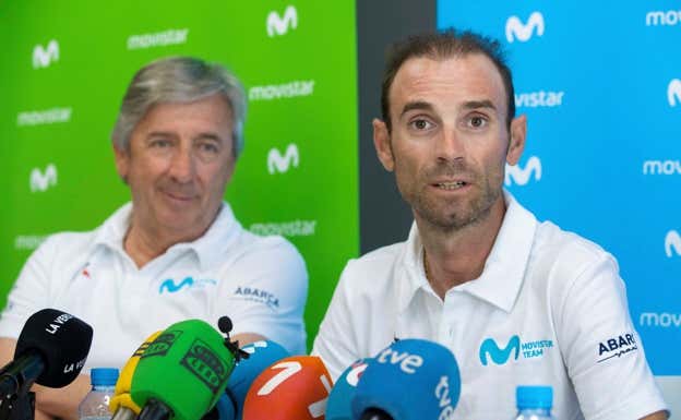 Eusebio Unzué y Alejandro Valverde, en 2019. EFE