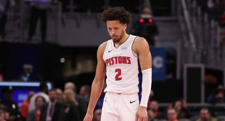 Cade Cunningham, en un partido con los Pistons.