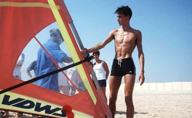 El saltador Sven Hannawald, en Egipto, en 1999.  Getty