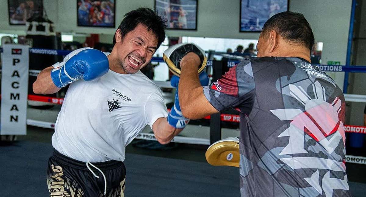 Manny Pacquiao, durante un entrenamiento./