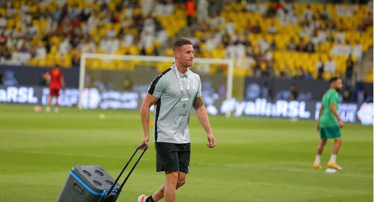 José Blesa, en uno de los partidos con el Al-Nassr.