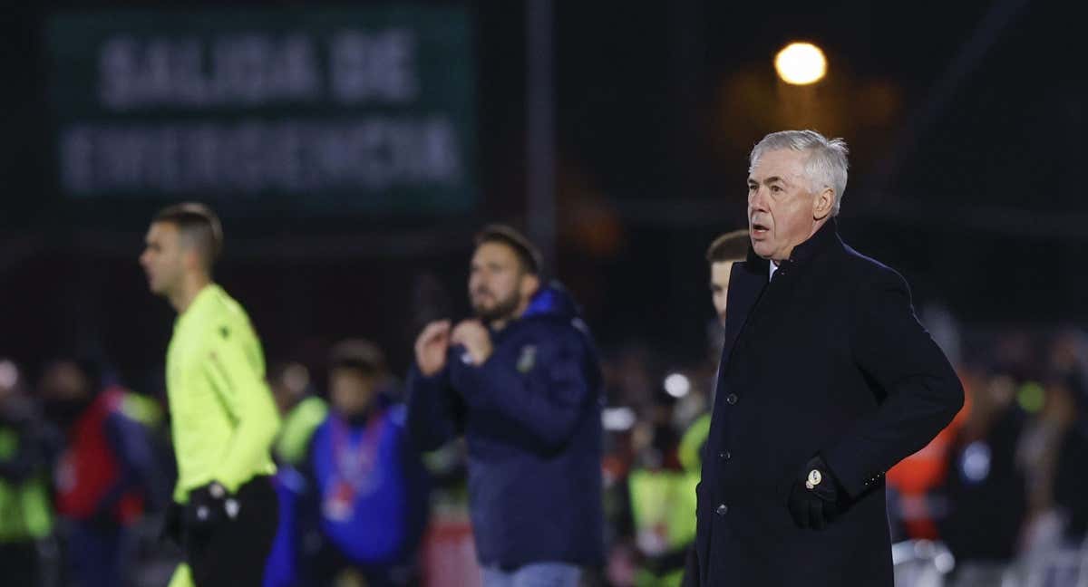 Ancelotti, en Aranda de Duero./EFE