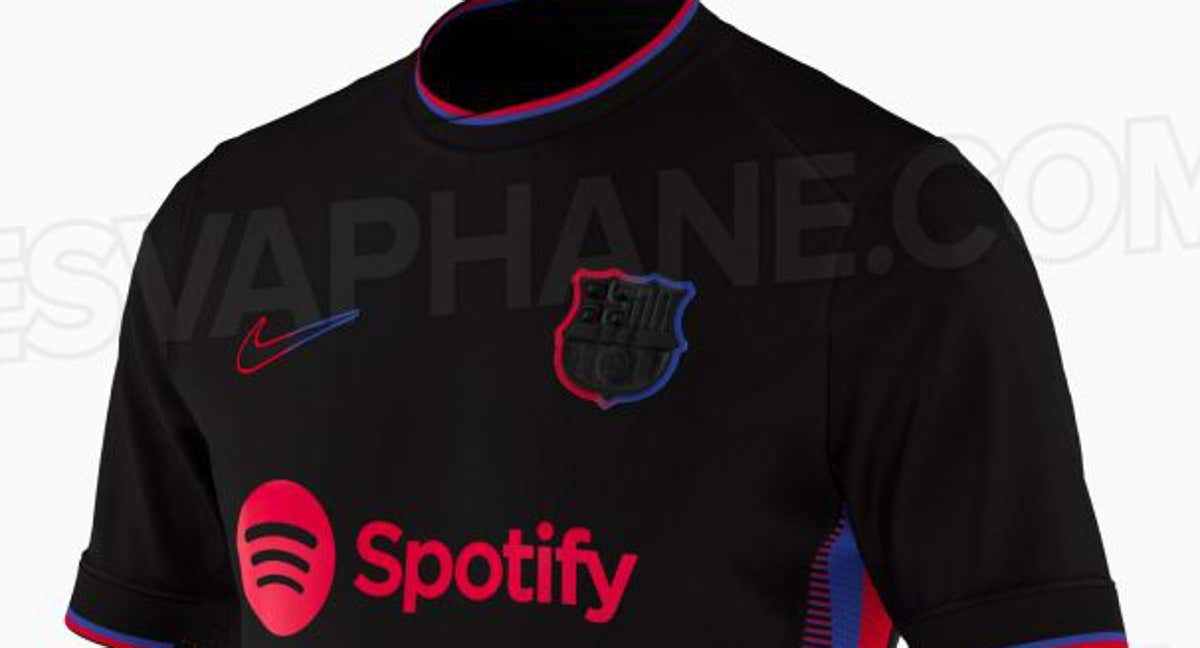 Imagen de redes sociales de la equipación negra del Barcelona.