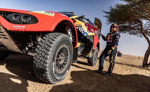 Cristina Gutiérrez, durante la prueba del BRX Prodrive en Marruecos.  Red Bull Content Pool