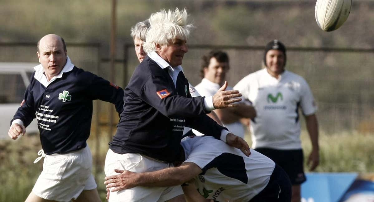 Roberto Canessa y Old Christians jugando el partido de la amistad.