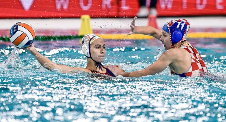 Partido de cuartos de final en Eindhoven entre España y Croacia.