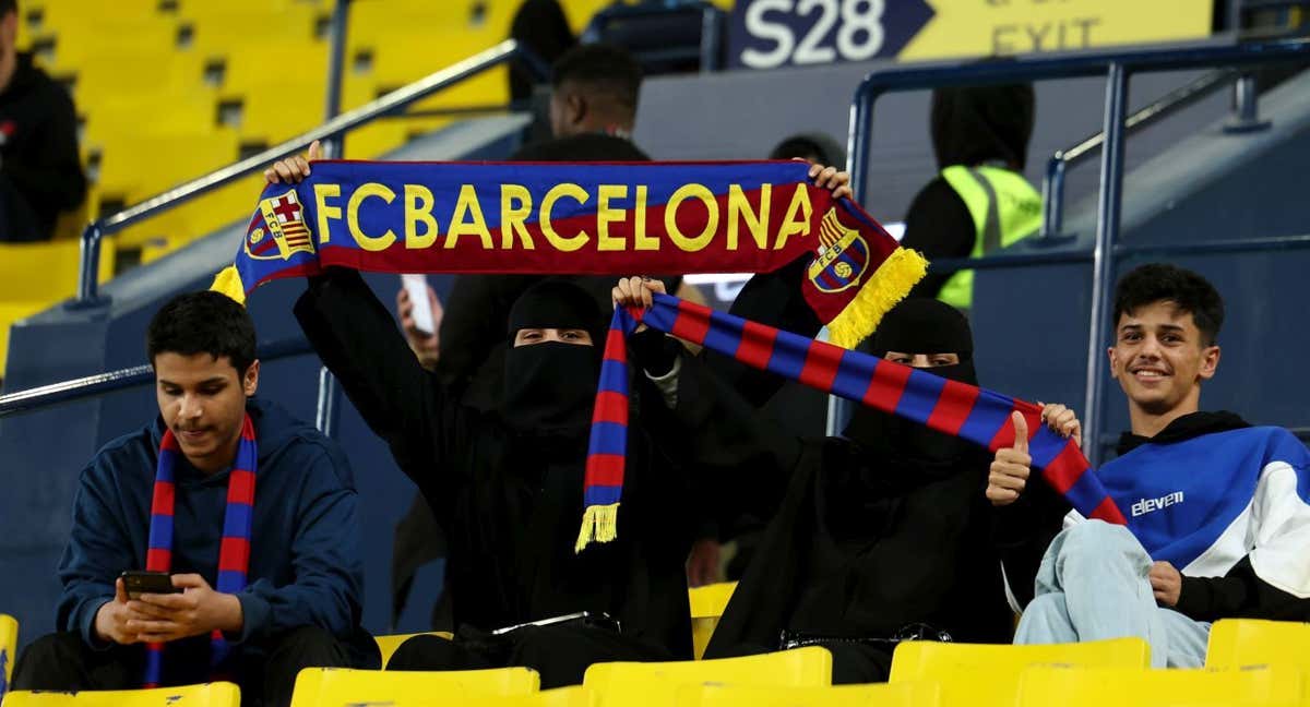 Aficionados del Barça en Riad.
