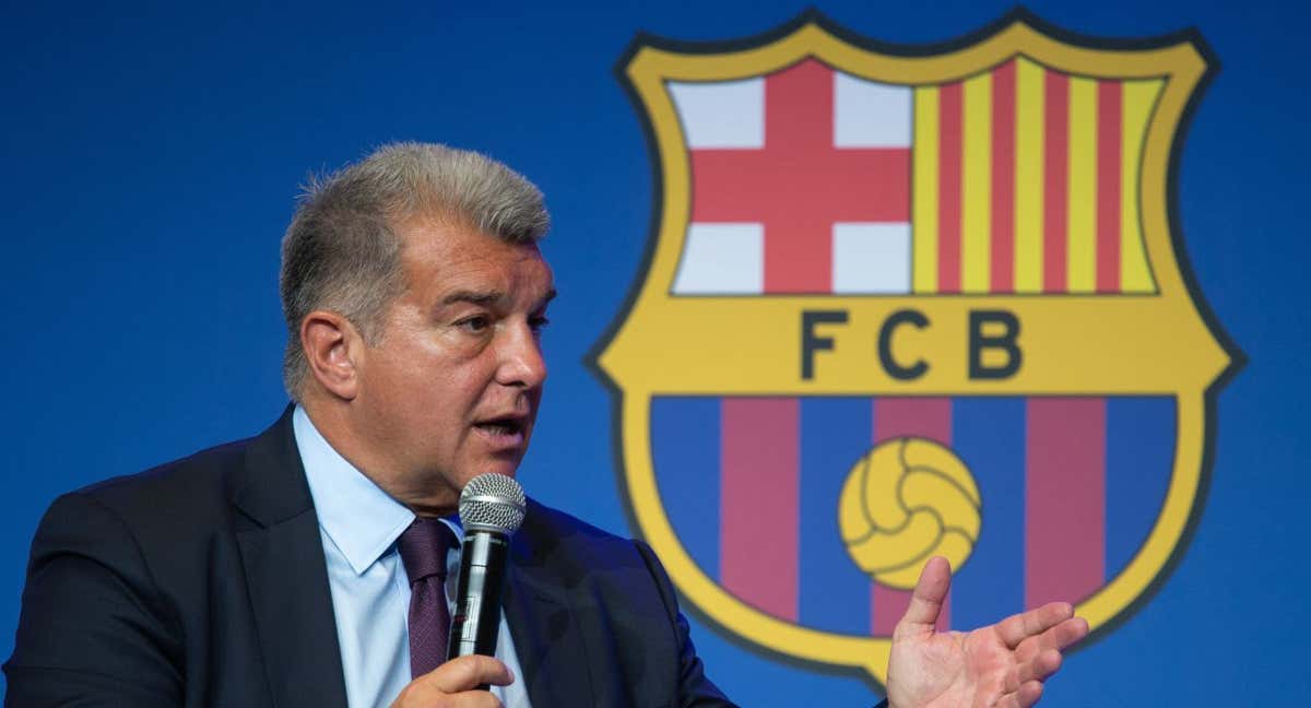 Joan Laporta durante su comparecencia por el caso Negreira. /GETTY