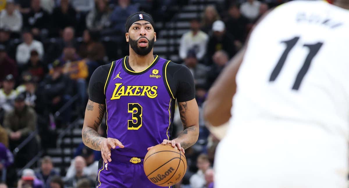 Anthony Davis durante la derrota frente a los Utah Jazz/ Estados Unidos TODAY