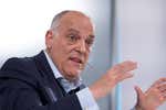 Así fue el primer cara a cara de Tebas y el CEO de la Superliga: «Mi amigo Florentino no reparte nada»