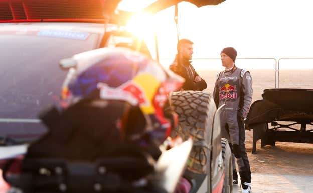 Andrés Castillo, ingeniero jefe de Mattias Ekström y rookie dakariano.  Audi Sport