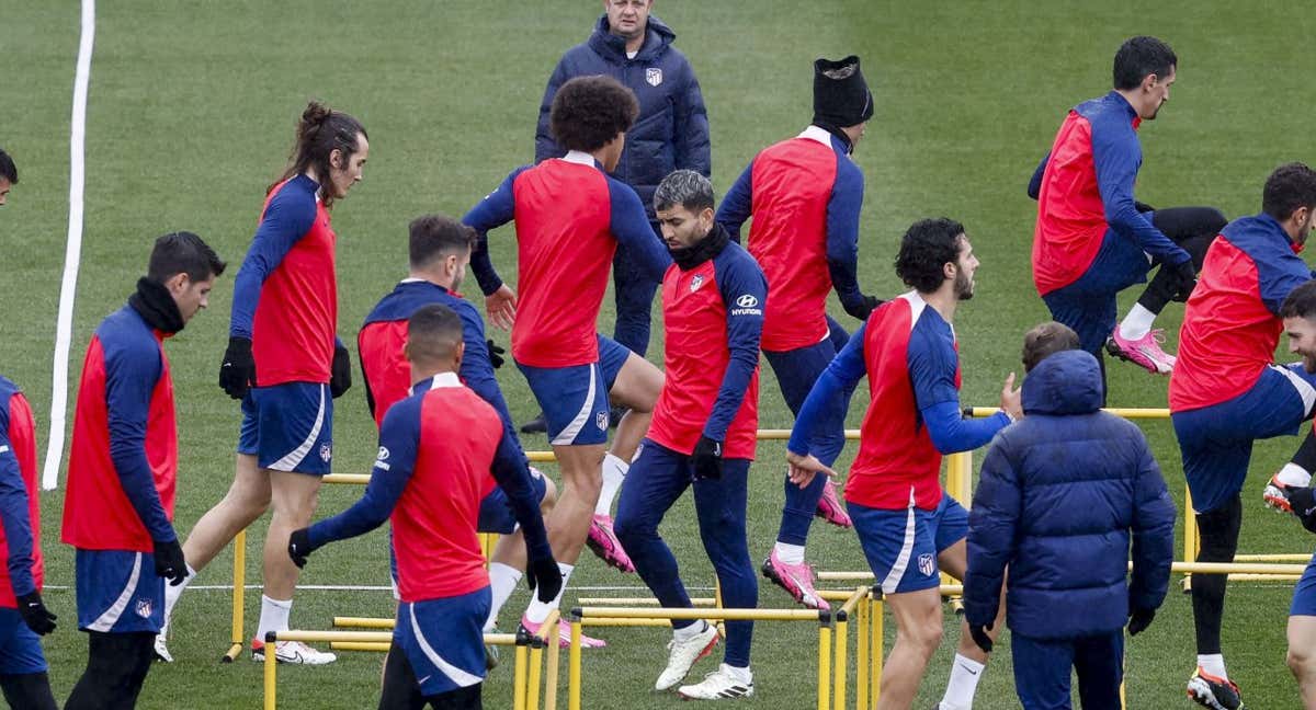 Correa durante un entrenamiento la semana pasada.