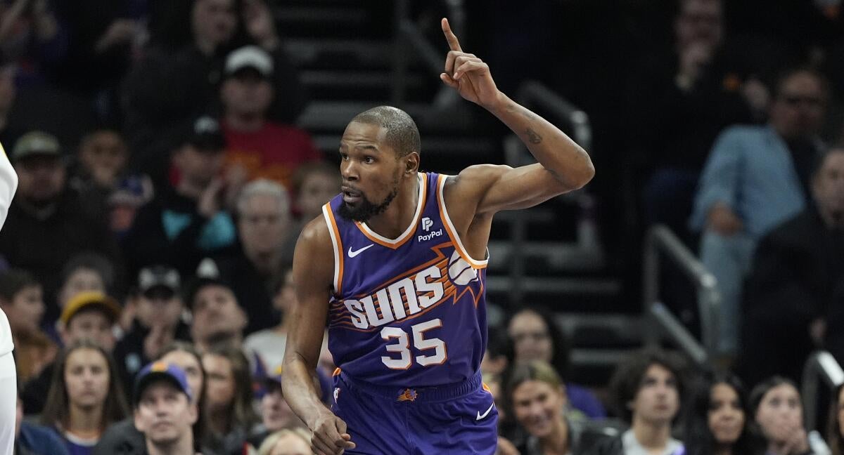 Kevin Durant celebra una de las canastas frente a los Indiana Pacers
