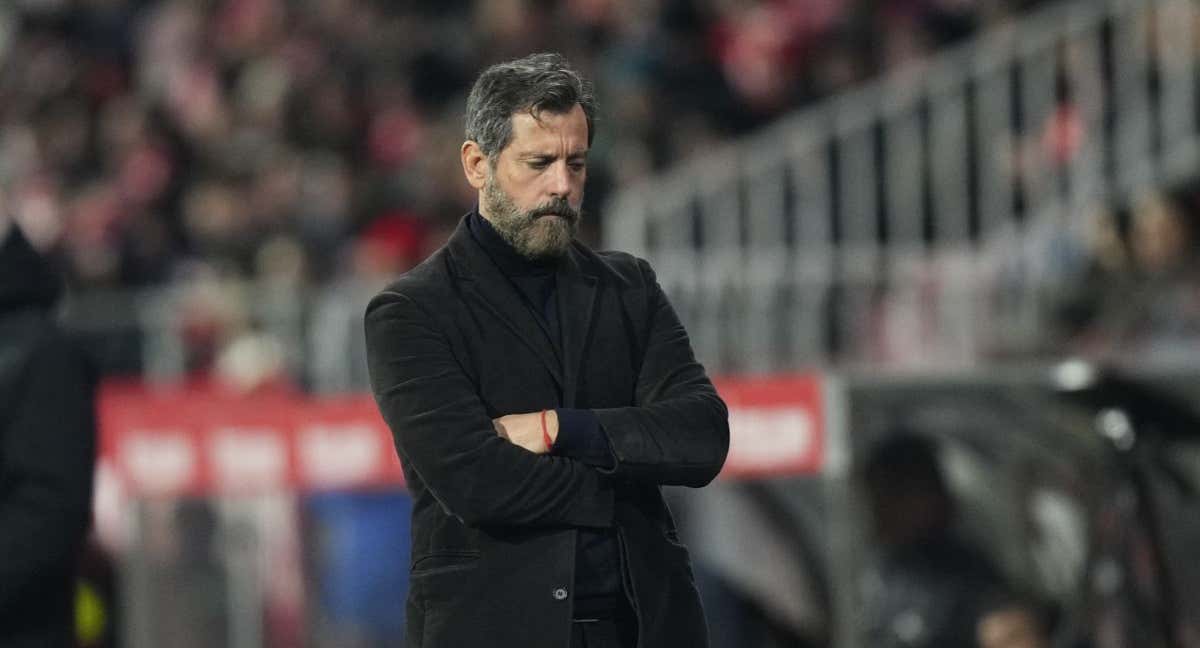 Quique Sánchez Flores, en un partido con el Sevilla./EFE