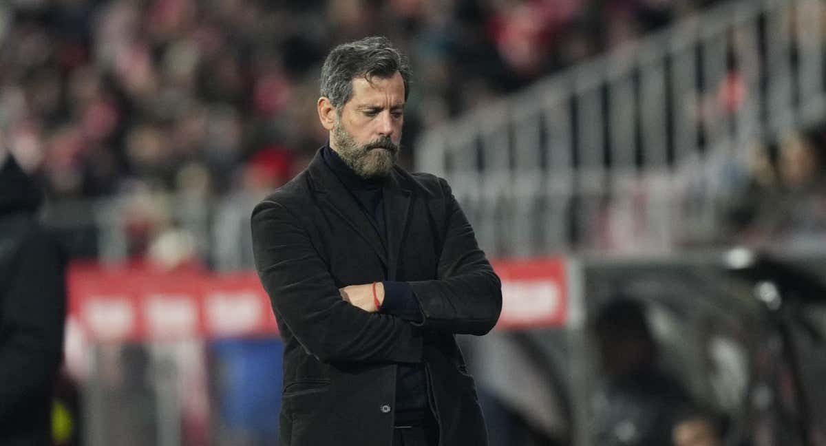 Quique Sánchez Flores, en un partido con el Sevilla.