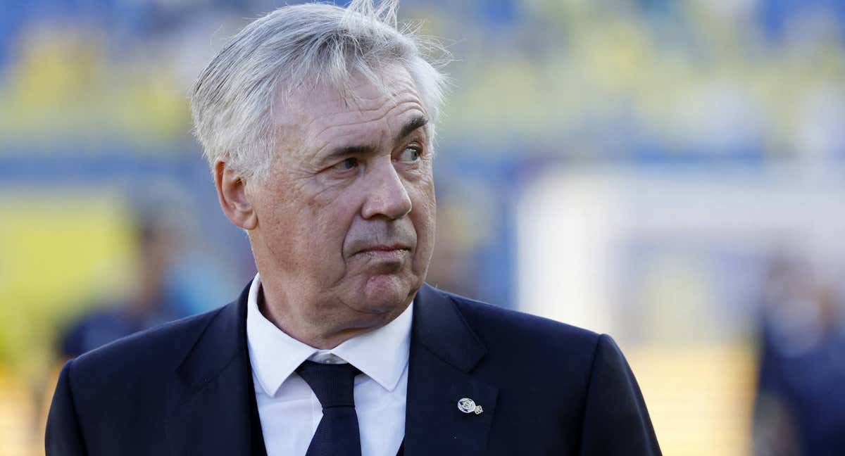 Ancelotti, en el Estadio de Gran Canaria./REUTERS