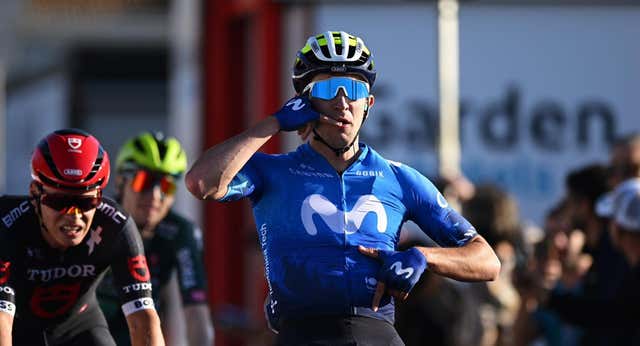 Pelayo Sánchez estrena el casillero de Movistar tras los pasos de Valverde y Marc Soler