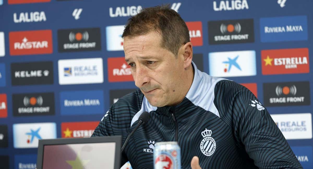 Lluís Miguel Ramis, en sala de prensa. /RCD ESPANYOL