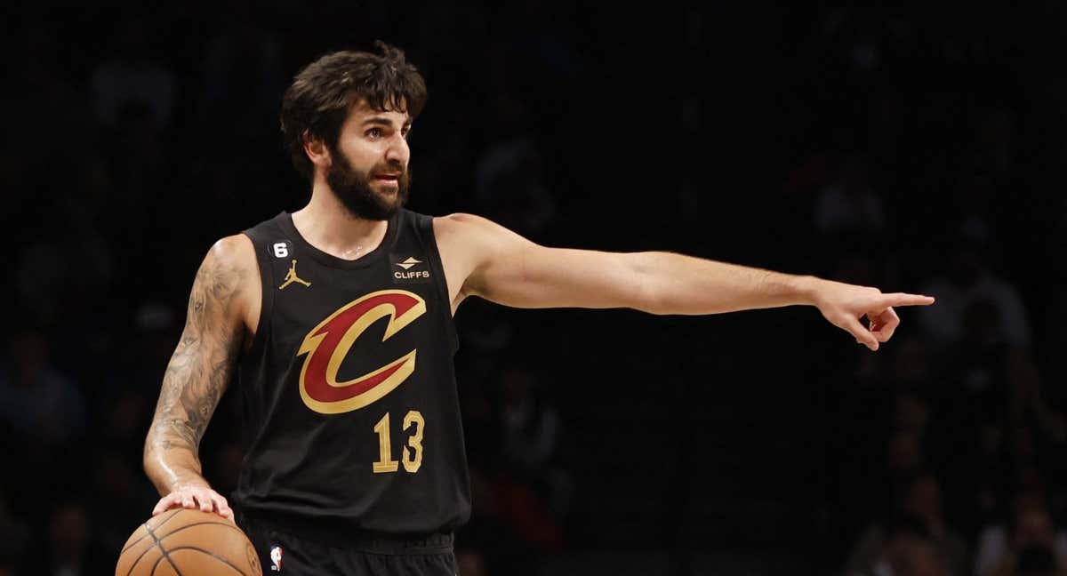 Ricky Rubio en uno de sus últimos partidos con los Cavaliers./AFP