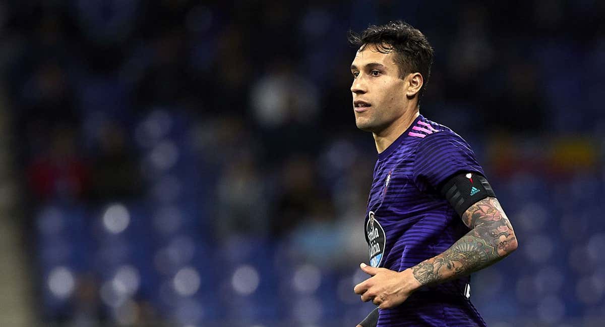 Hugo Mallo, durante un partido con el Celta./GETTY