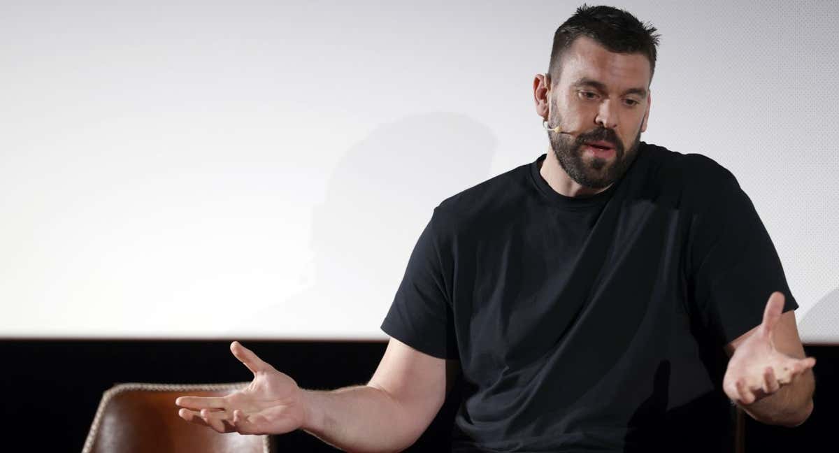 Marc Gasol durante su despedida este miércoles.