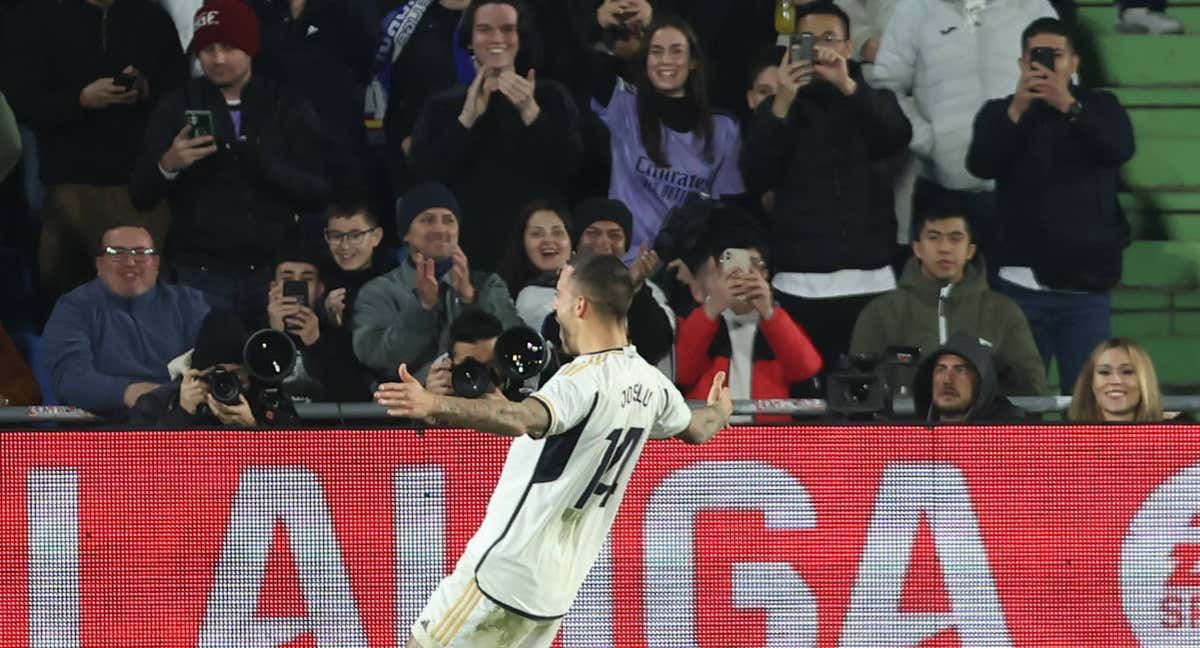 Joselu, contra el Getafe.