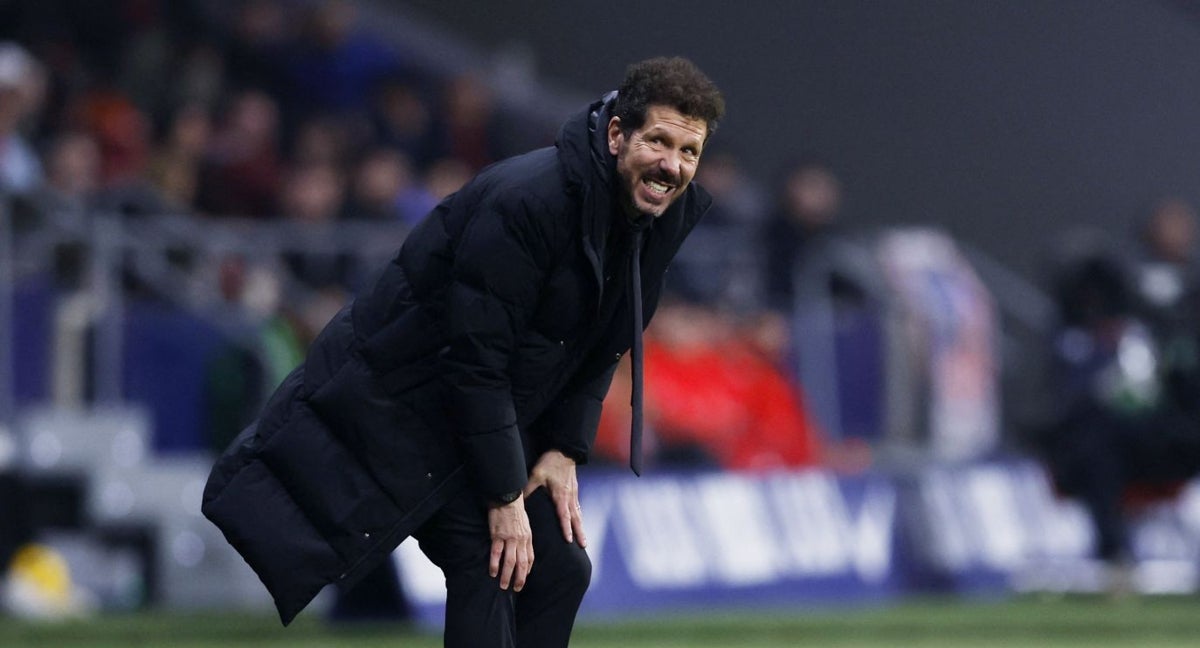 Simeone, en el partido ante el Rayo.