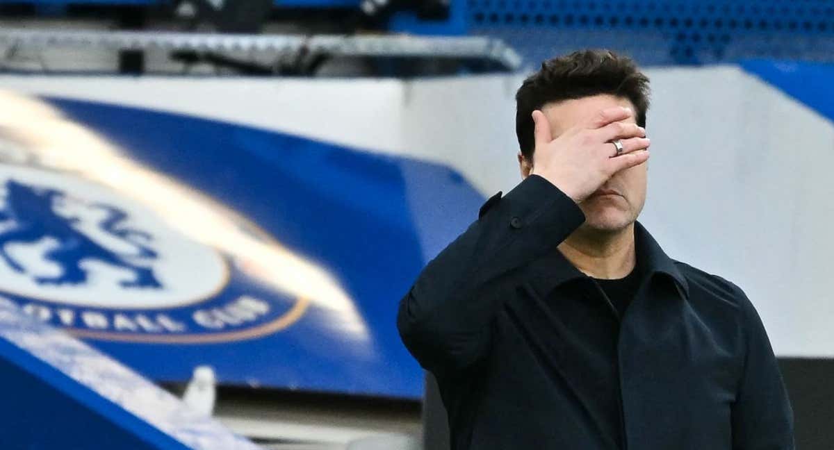 Pochettino, en un momento del partido ante los Wolves. /AFP