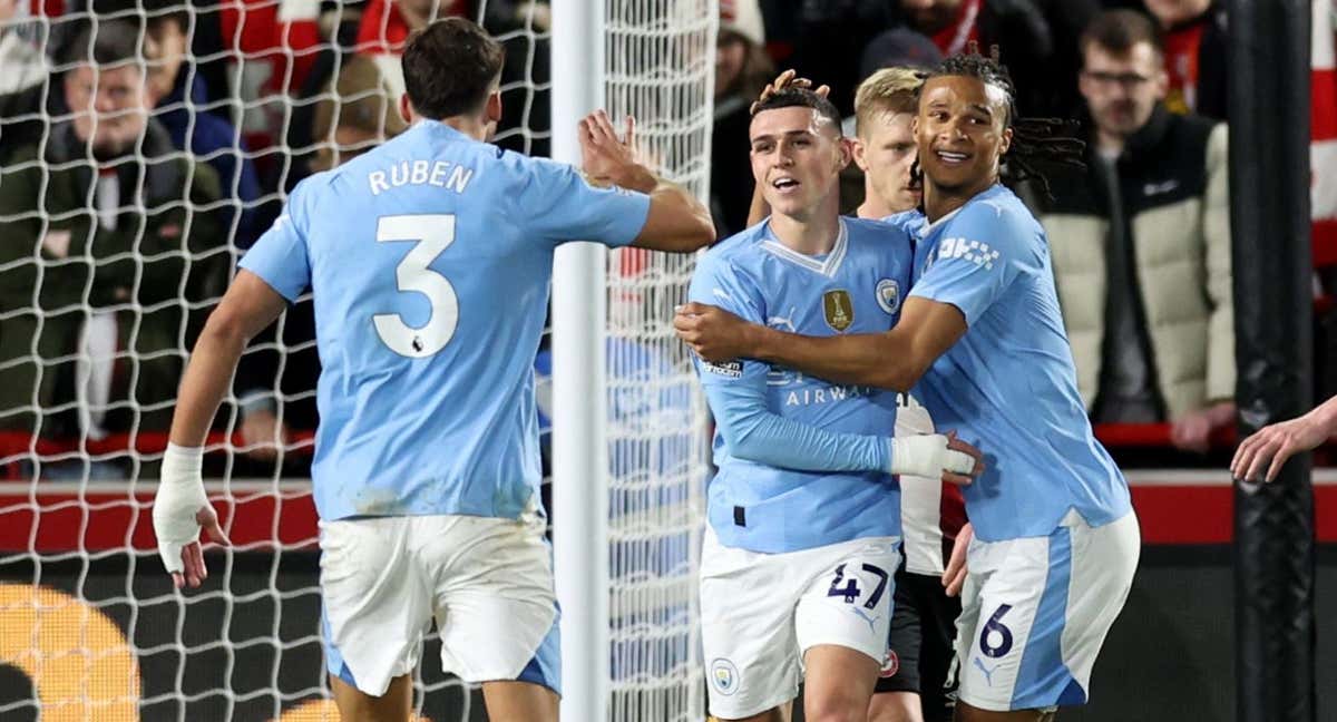 Foden celebra uno de sus goles. /REUTERS