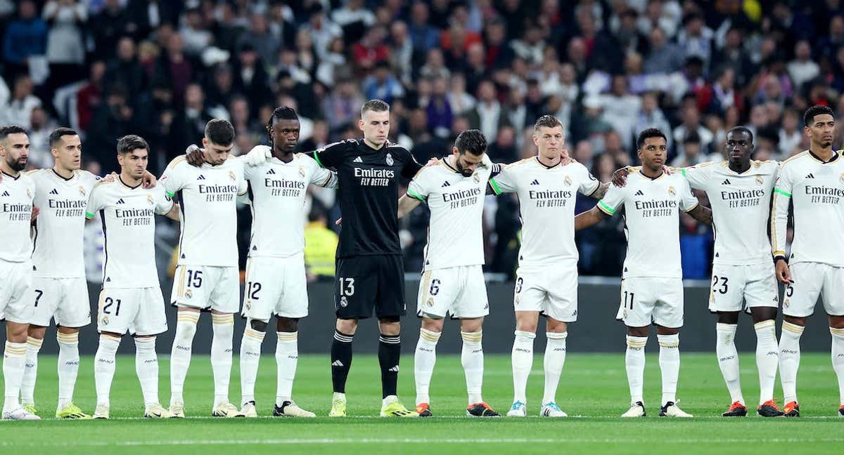 El Real Madrid, antes de jugar el derbi.
