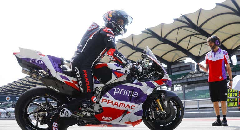 Jorge Martín durante los tests de Sepang.