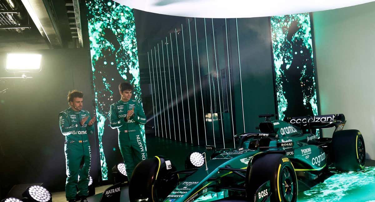 Imagen de la presentación del Aston Martin de Fórmula 1 el año pasado.